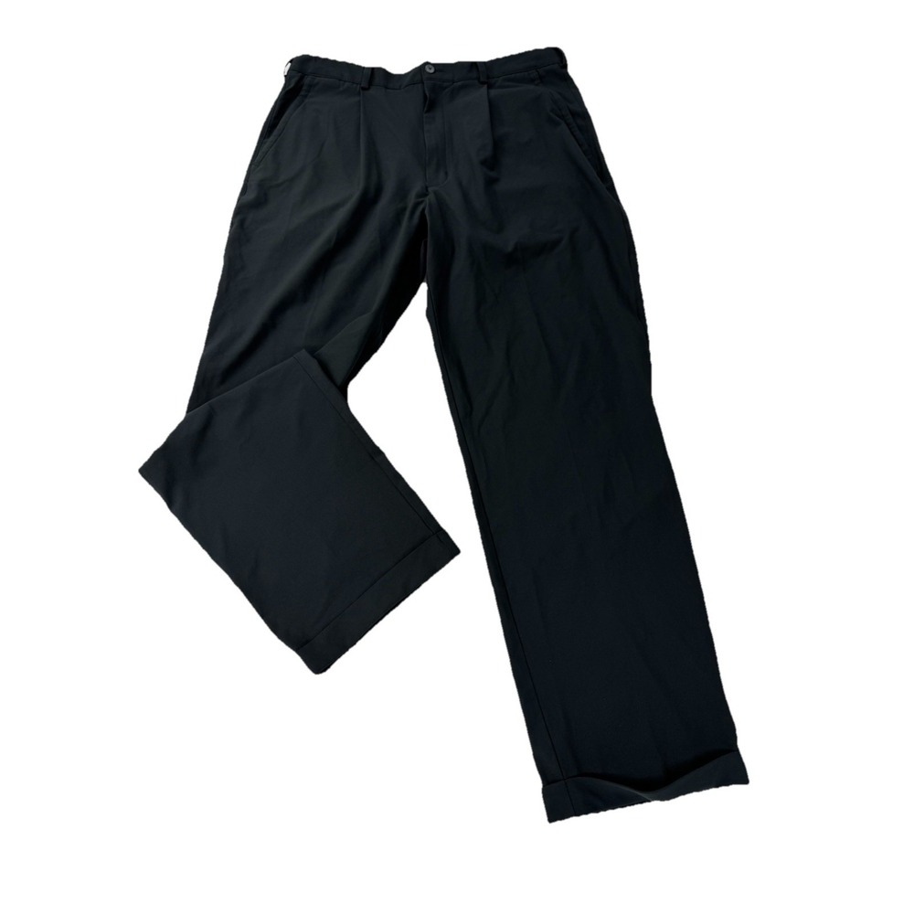 Nike Golf Pants Mens 36x32 Black Dri Fit Straight Activewear Performance Tech - Picture 2 of 12